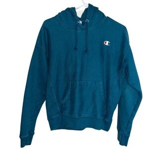 Champion Reverse Weave Women’s Dark Teal Hoodie Size Medium